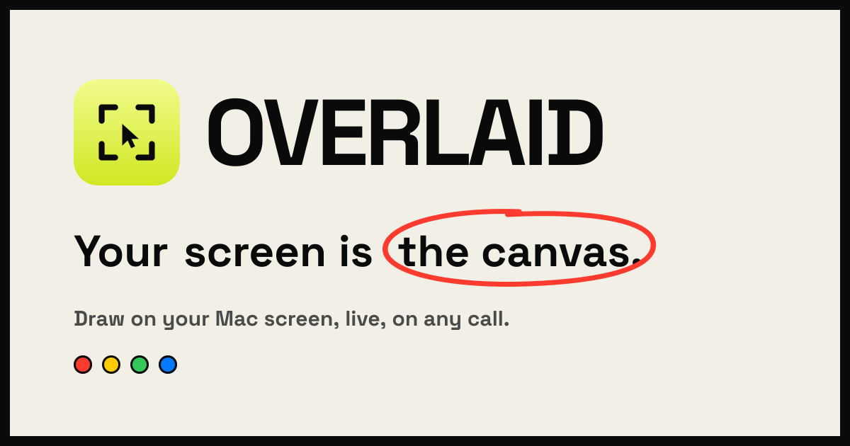 Overlaid: draw, zoom, spotlight your cursor and show keystrokes on your Mac screen while you present